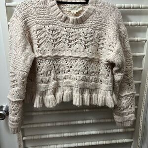 Saltwater Luxe Cream Textured Knit Sweater